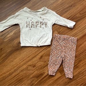 4 for $10 🌈 Carter’s “Happy” Butterfly Matching Top and Bottom